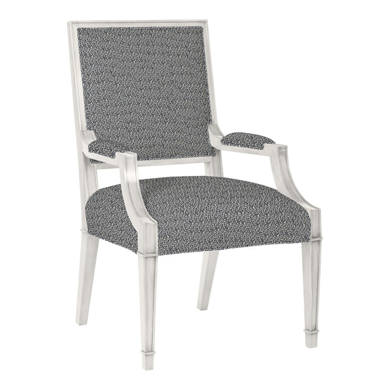 Michael Weiss Leighton Arm Chair, Tarbee Pebble, Casa Blanca