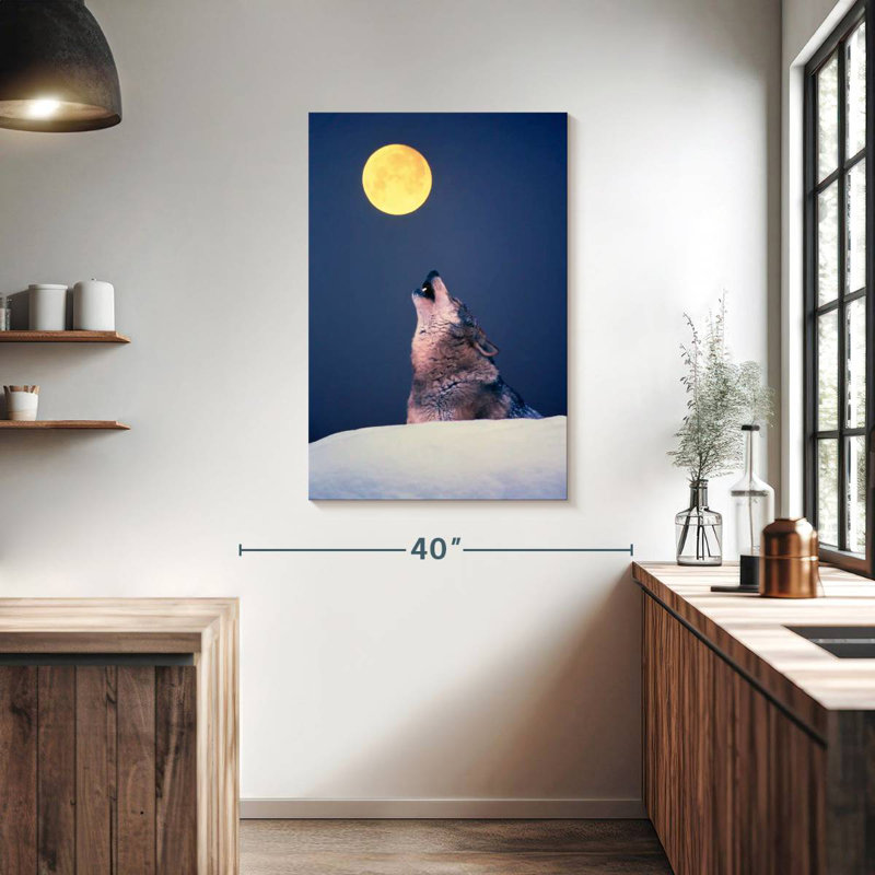Brampt Wolf Calling The Pack, 39" H x 26" W