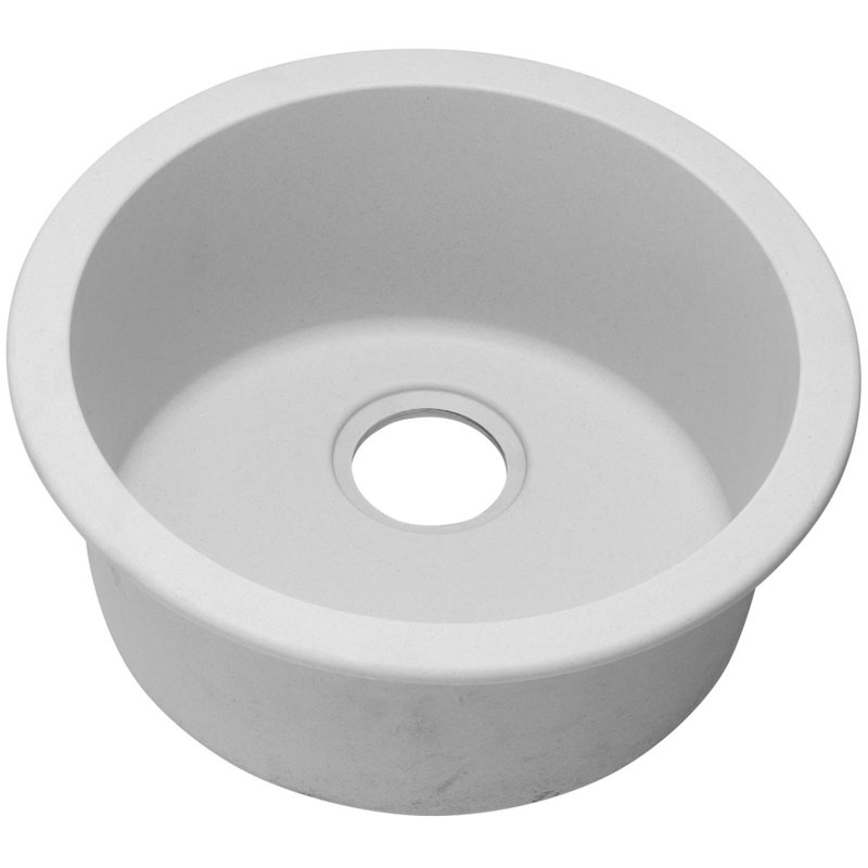 Quartz Classic 18-1/8" x 18-1/8" x 7-1/2" Dual Mount Kitchen Sink, White