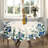 Round Table Cloths 60 In, Floral Tablecloth Waterproof, Wrinkle Free Polyester Flower Table Cover For Patio Party