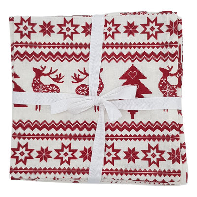 Hiram Cotton Geometric Square Napkin