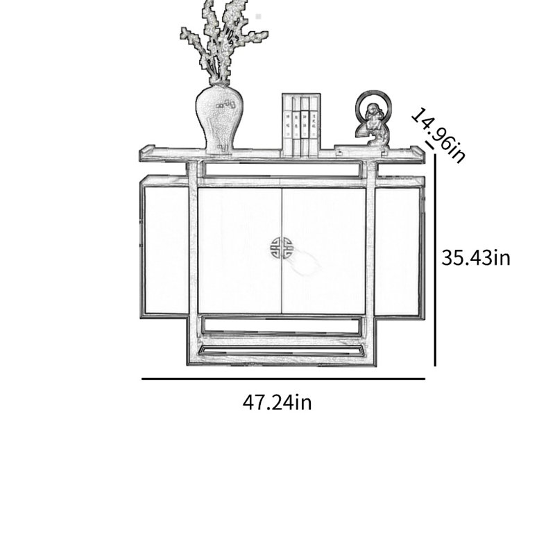 Nouvelle vitrine moderne de style chinois minimaliste