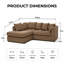 4 Seater Corduroy Sofa & Chaise-135004208-137139945