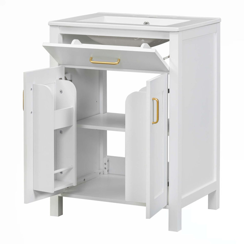 24"Bathroom Vanity Combo With Ceramic Sink