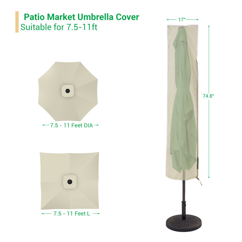 Outdoor Patio Umbrella Cover, Khaki