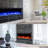 Othoson 3 Sided Electric Fireplace, Remote Control Fireplace, Realistic RGB LED-1672633310