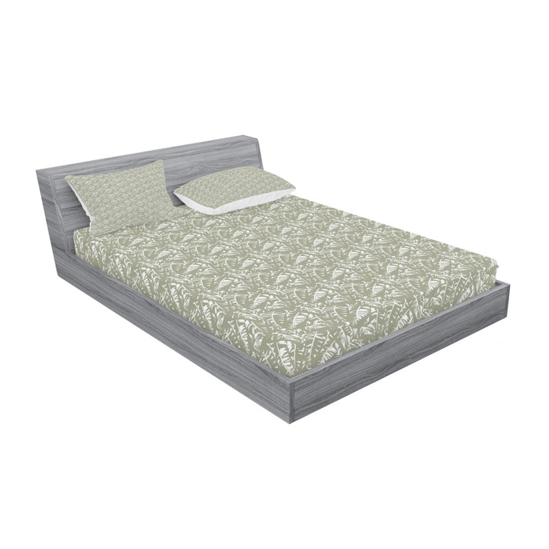 Ensemble de draps à motif floral tropical, Ensemble de draps pour lit double avec un drap-hou