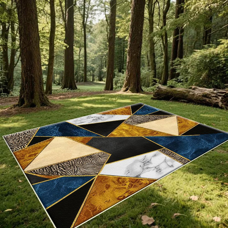 Geometric Pattern Area Rug, Soft And Lightweight, Suitable For All Seasons, Easy To Maintain And Easy To Clean, Machine Washable Carpet Floor Mat, Suitable For Living Room, Bedroom, Dining Room, Hallway, Balcony, Room Decor, Home Decor, Outdoor Decor