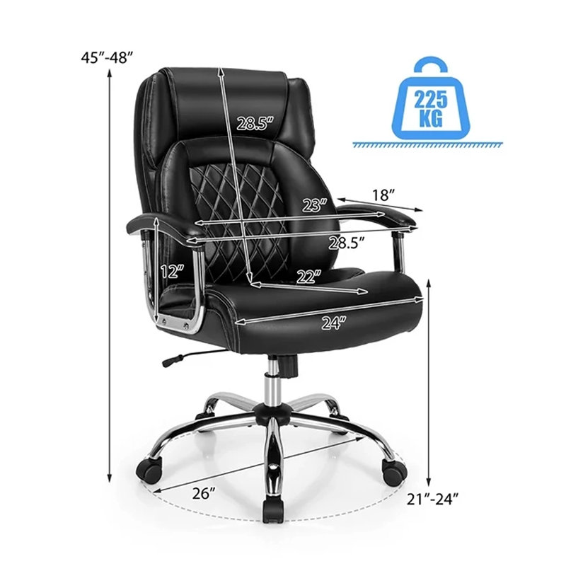 Fauteuil de direction Ninave, Noir