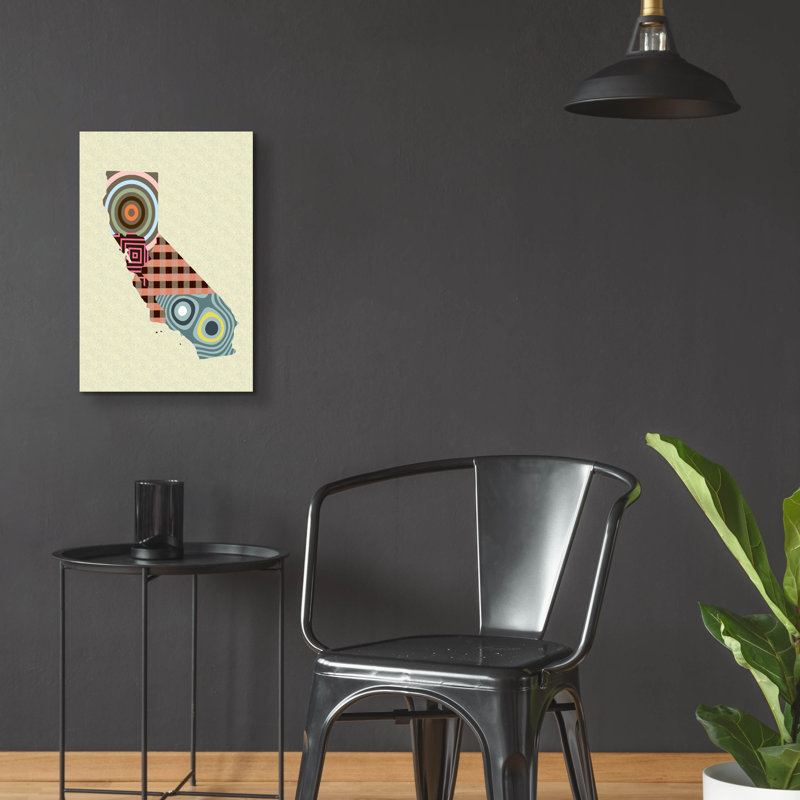 «California State Map» par Lanre Adefioyue, H 24 po x l 16 po x P 0,2 po