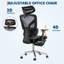Ergonomic High Back Mesh Office Chair – Retractable Footrest, 4D Adjustable Armrests, Lumbar & Headrest Support, 145° Recline – Heavy Duty Swivel Executive Chair-319916055