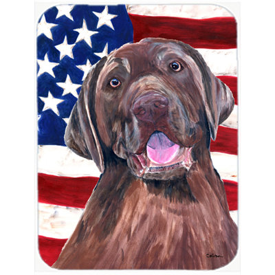 Planche à découper trinx American Flag USA avec Labrador Glass