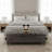 Faux Leather Button-Tufted Storage Ottoman Bench, Flip-Top Rectangular Storage Bench with Safety Hydraulic Hinges, Upholstered End-of-Bed Bench for Bedroom, Living Room, Entryway-1514195122