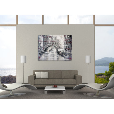 "Venise charme, Bourgogne IV", toile tendue par Isabella Karolewicz