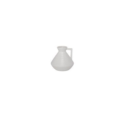 Vase en céramique grès blanc mat