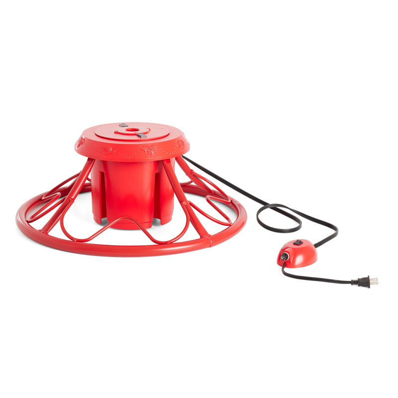 The Holiday Aisle® Rotating Tree Stand Base w/Snowdrift 6.5' Pine Christmas Tree