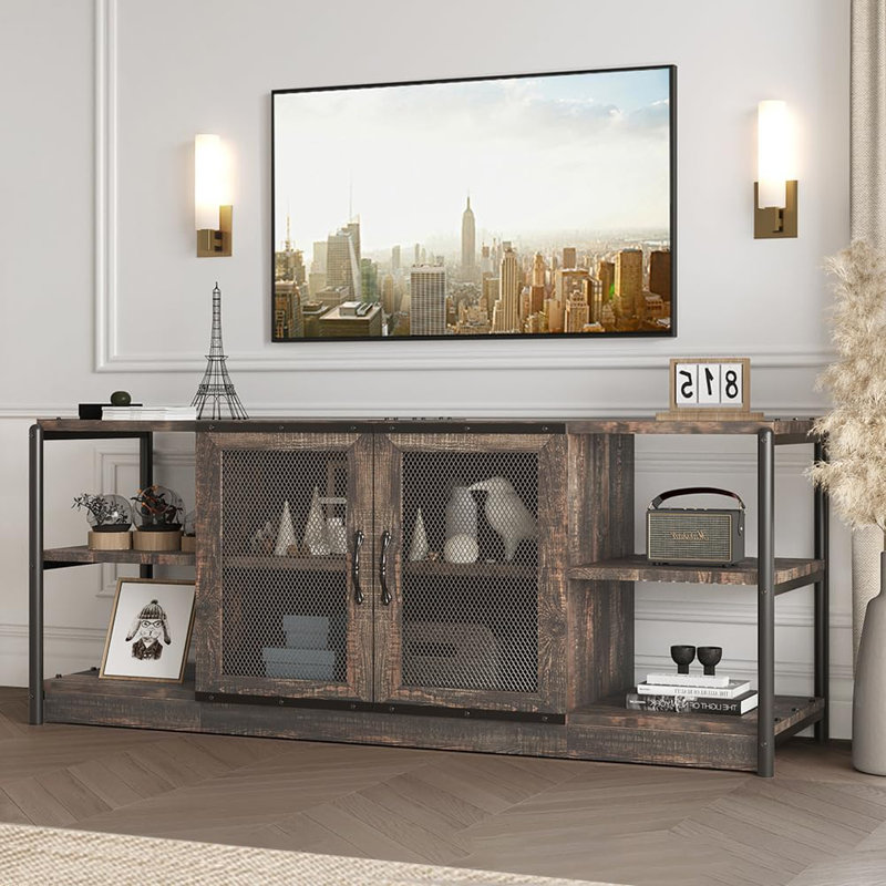 Meuble télé pour téléviseur de 70 po ou moins Aulelei, Brun
