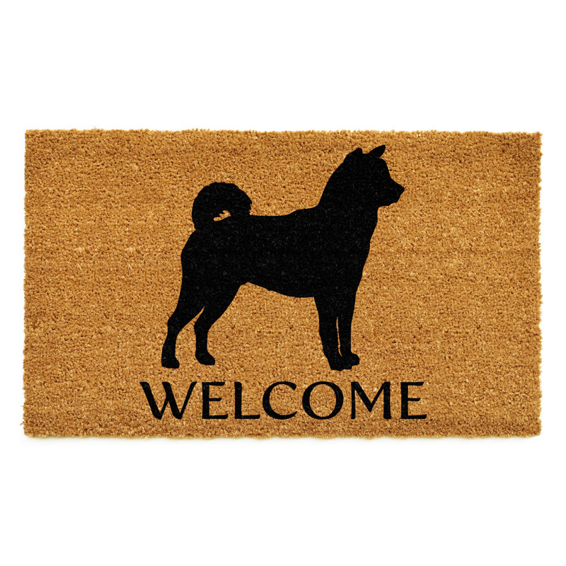 Tapis d'entrée antidérapant Shiba Inu, l 17 po x L 29 po