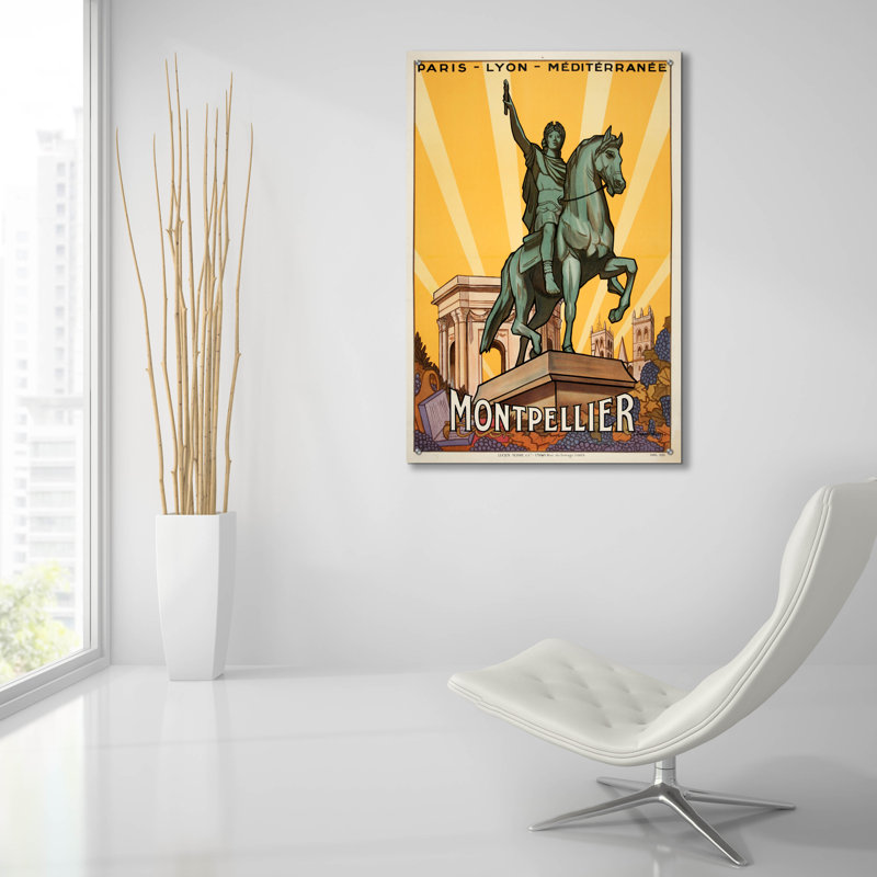 Affiches rétro "Montpierre", H 36 po x l 24 po x P 0,2 po