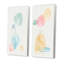 «Minimalistic Foliage with Pastel Shapes II», ensemble de 2 peintures-518415007-518415005