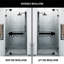 Porte de douche pivotante sans cadre avec verre transparent 3/8 po Pirouette l 30-36 po x H 72 po-30102098