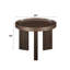 Table de bout ronde, blond foncé foncé et chêne fumé