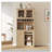 Farmhouse Freestanding Buffet Hutch Kitchen Storage Cabinet-1693177483