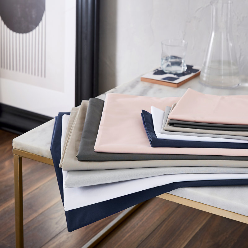 100% Cotton Plain Weave / Muslin Fitted Sheet, Kingsize (5'), Navy