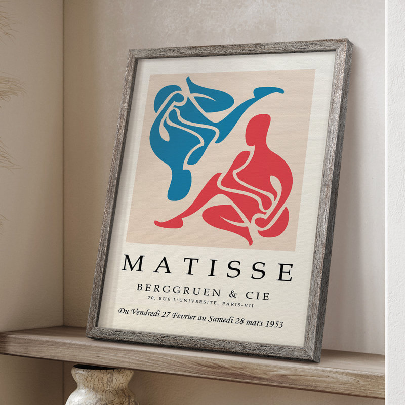 Matisse C XXVI, reproduction d'art encadrée - bois massif, H 15 po x l 12 po