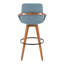 Tabouret de bar à hauteur fixe avec pivot-2051212348