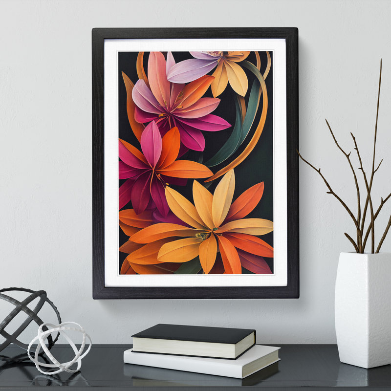 Many Flowers - Framed Print, Black Framed, 64cm H x 46cm W x 2cm D