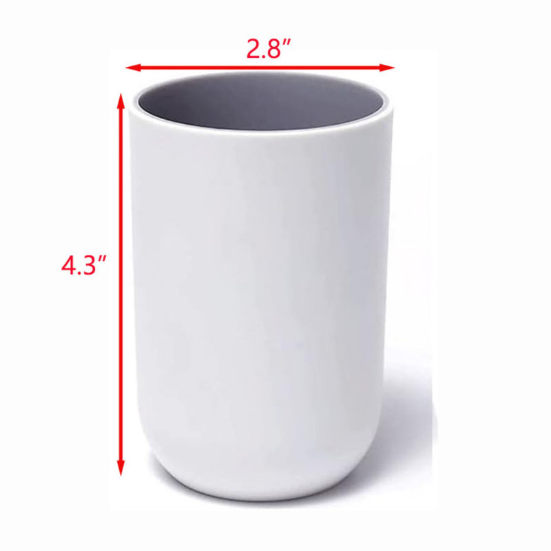 Unbreakable Reusable Drinking Cups Set of 2, White