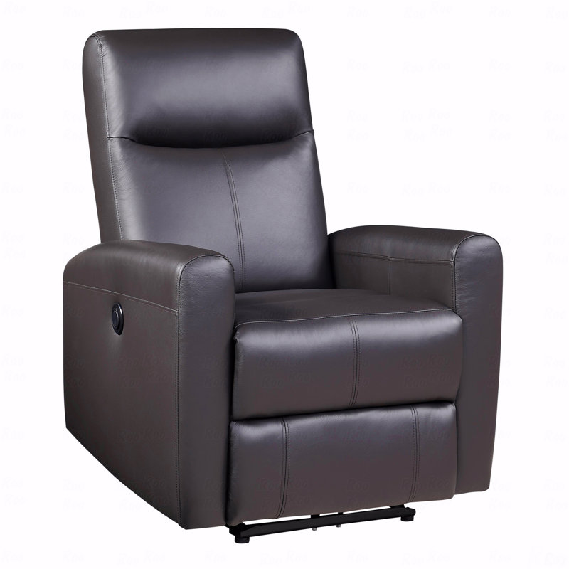 Brown Power With Recliner Function With Square Armrest