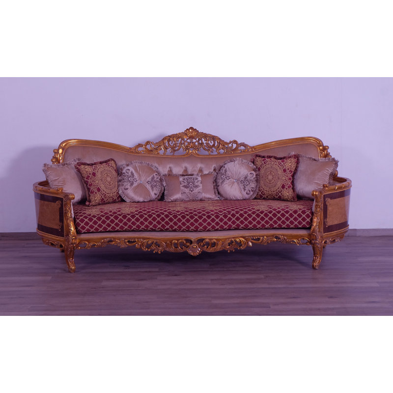 Maggiolini Sofa, Red/Burgundy, Brown