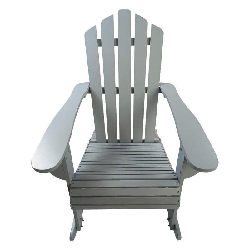 Chaise inclinable d'extérieur en bois gris - Confortable pour une utilisation prolongée Polyvalente pour la cour arrière Support de poids solide de 250 lb Assemblage simple
