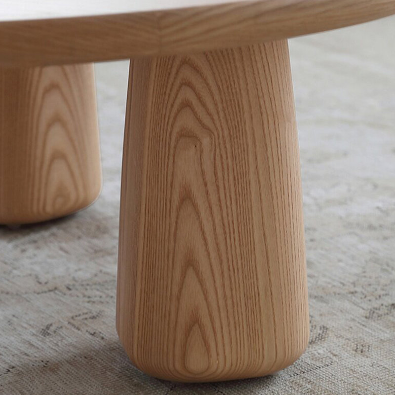 Table basse de style nordique en bois massif., H 13,7 po x L 23,6 po x l 23,6 po