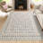Meadow Bloom Traditional Floral Washable Living Room Area Rug-1134243525