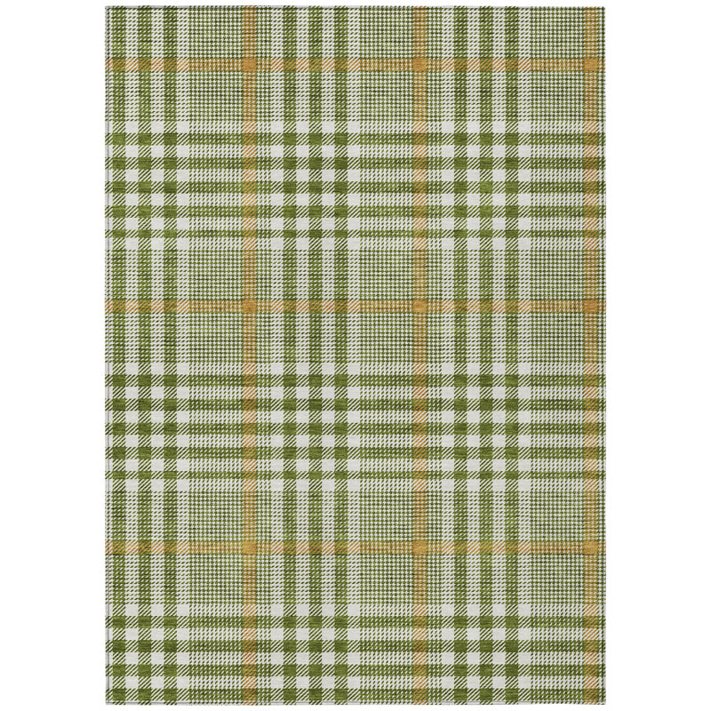 Samira Olive Washable Indoor-Outdoor Rug - , 10' x 14'