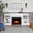 Ashton 92.38" W Electric Fireplace