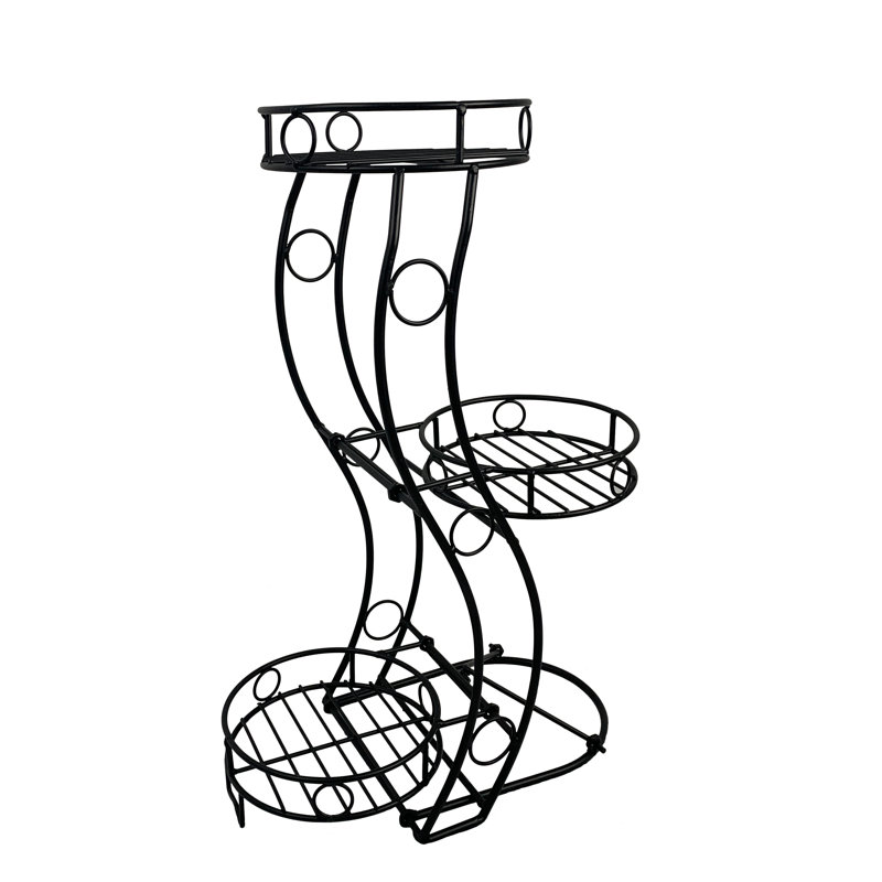 Support à plante rond, H 21,5 po x l 14 po x P 8,25 po