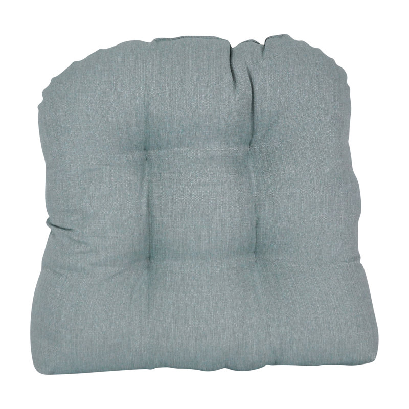 19-Inch Rounded Back Woven Olefin Outdoor Chair Cushions  (Set Of 4), Mist Blue