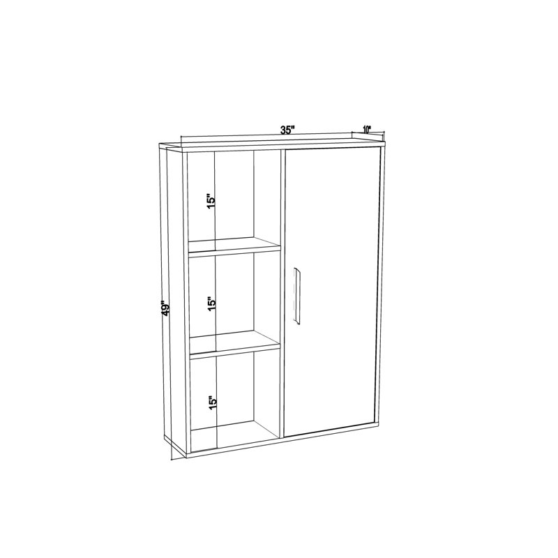 Najji Storage Bookcase, Oak/Anthracite