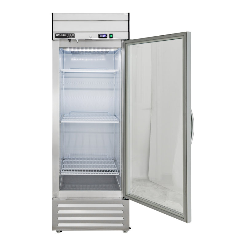 Maxx Cold V-Series 1 Solid Door Reach-In Refrigerator, Bottom Mount, In Stainless Steel