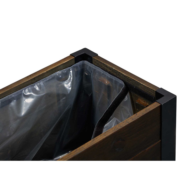 Wood Planter Box, Cocao Brown, 31.50" H x 12.60" W x 37" D