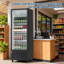 9,9 pieds cubes Réfrigérateur commercial à une porte en verre, vitrine sans givre avec refroidissement à 360 °