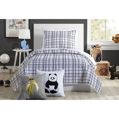 Marquis Plaid Reversible Microfiber Quilt Set