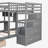 Full Over Twin Bunk Bed with Desk, Drawers and Shelves-100940838