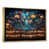 Toile avec cadre flottant or
