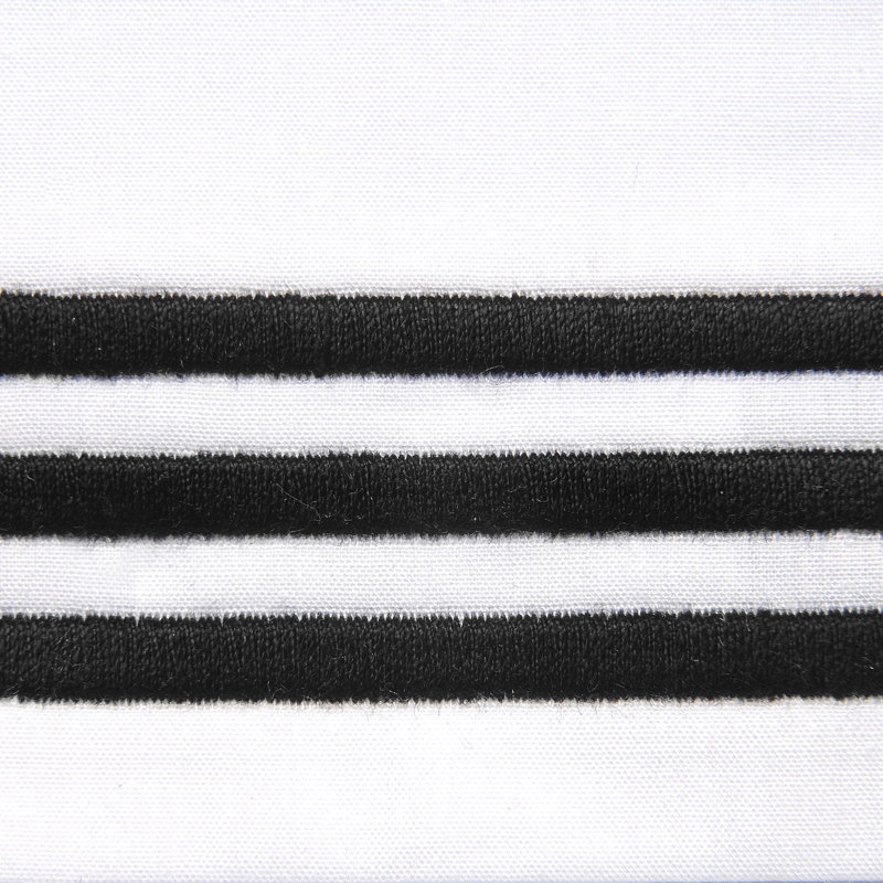 Platinum Percale Pillow Case, White/Black, King