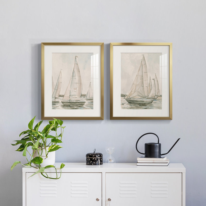 Sail Scribble I " Sail Scribble I " 2 - Pieces Painting Print